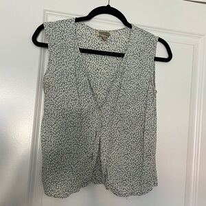 Vintage Putumayo Floral Sleeveless Vest Blouse